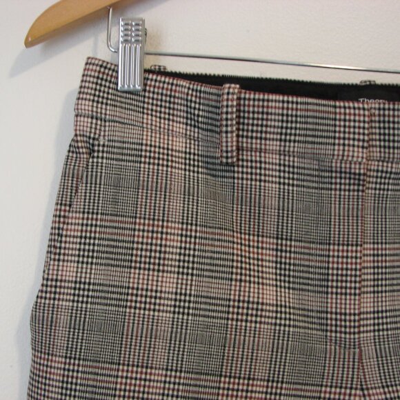 Theory Treeca 2 Glen Plaid Wool Pant Trousers Deco Portland Ankle Stretch  4 - Picture 9 of 16